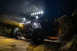 Polaris RZR LED Light Bar Kit - Roof - Diode Dynamics - SS5 Sport CrossLink - Yellow - `20-`23